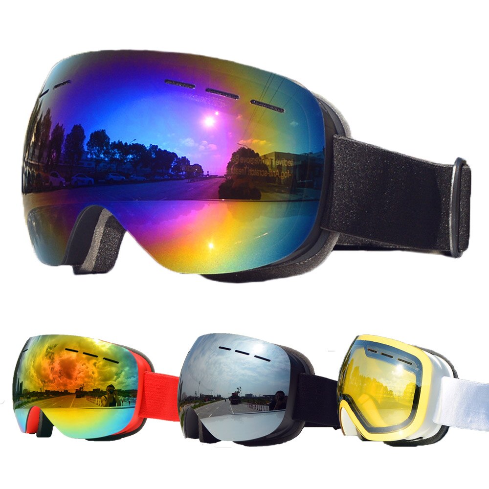 Ski Goggles Big Spherical Glasses Coca Myopia Double Anti-fog Ski Goggles UV400 Snowmobile Men And Women Goggles