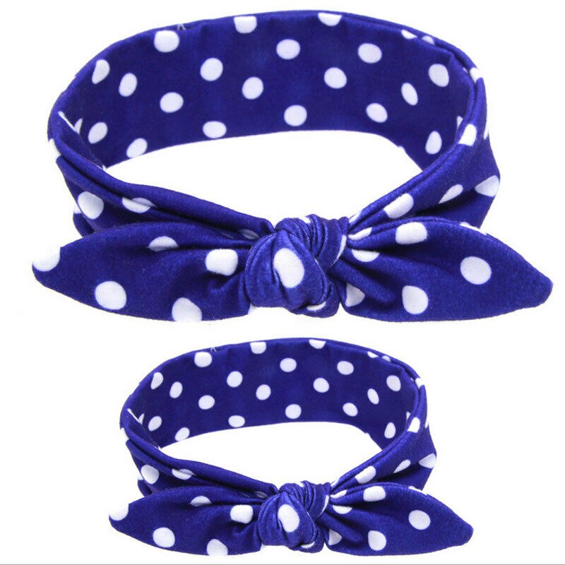 Emmababy Familie Headwear 2 stücke Frauen Kinder Baby Mädchen Elastische Verknotet Turban Haarband Stirnband Headwear