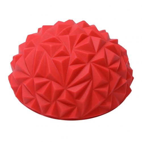 Pelota de masaje de Media bola para Fitness, accesorios de entrenamiento de Yoga para la salud: Rojo