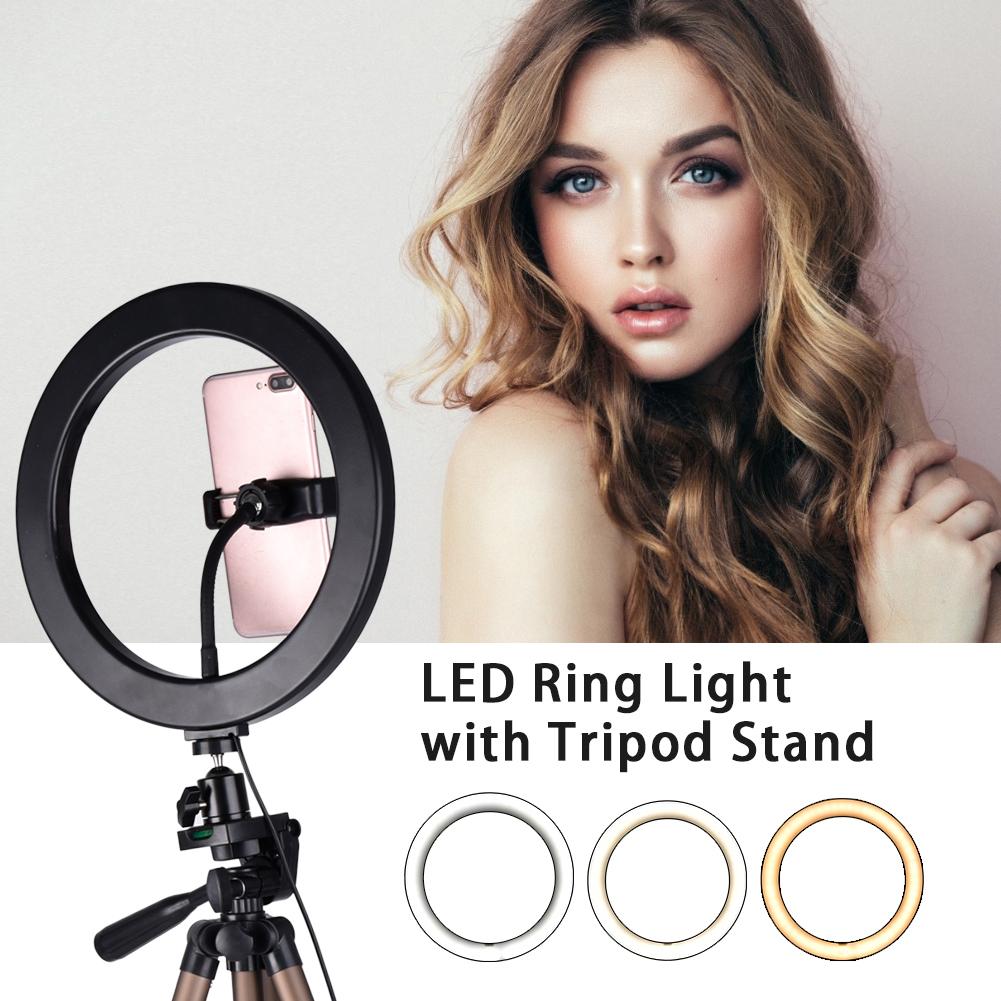 6/10inch LED Ring Light Camera Light Makeup Selfie with Tripod Phone Holder Video light for Mobile Phone Accessories