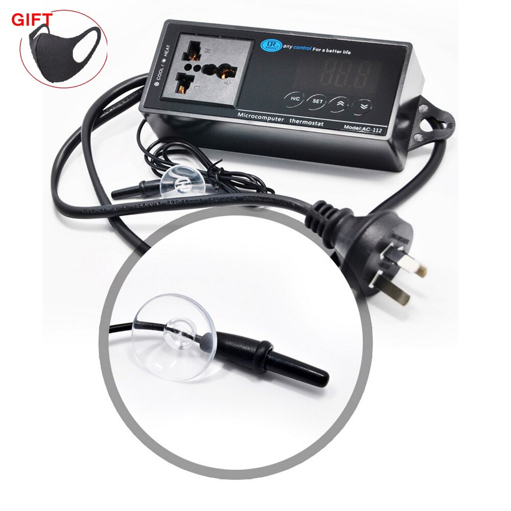 Temperatura w akwarium kontroler cyfrowy termostat inteligentny uniwersalny włącznik/wyłącznik regulator temperatury szklarni