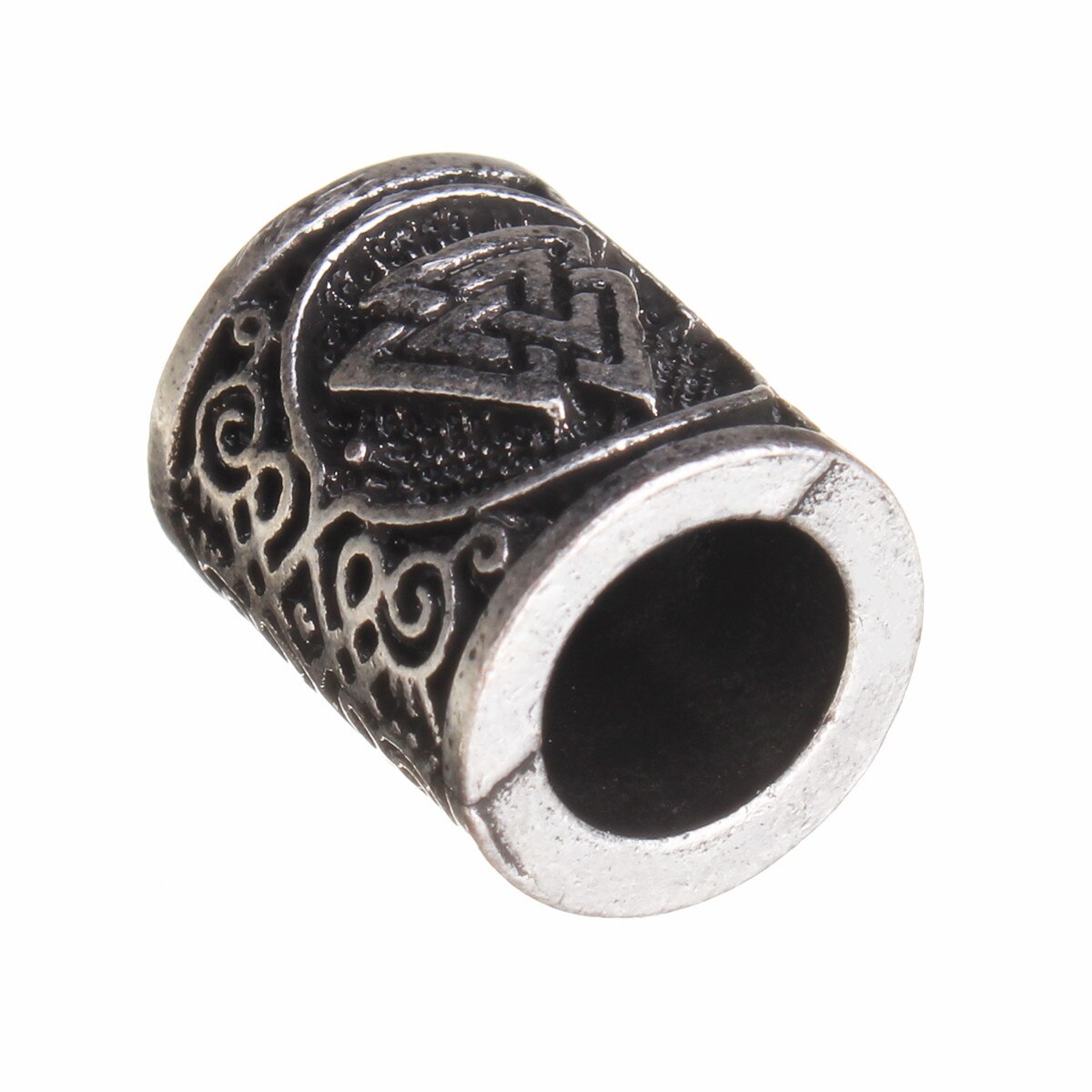 Metall norse runor berlocker pärla silver dreadlock skägg hårring för diy fynd armband hänge halsband smycken