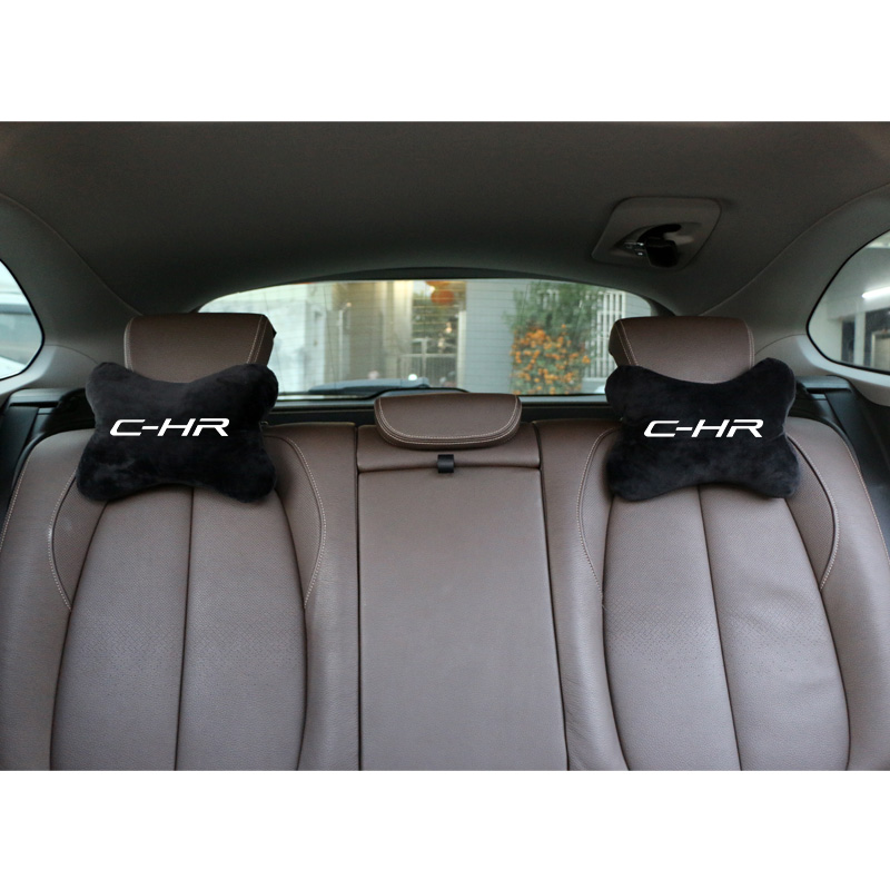 Accessoires de voiture pour Toyota CHR | Modèle , oreiller de cou de voiture en coton flanelle, coussin repose-tête