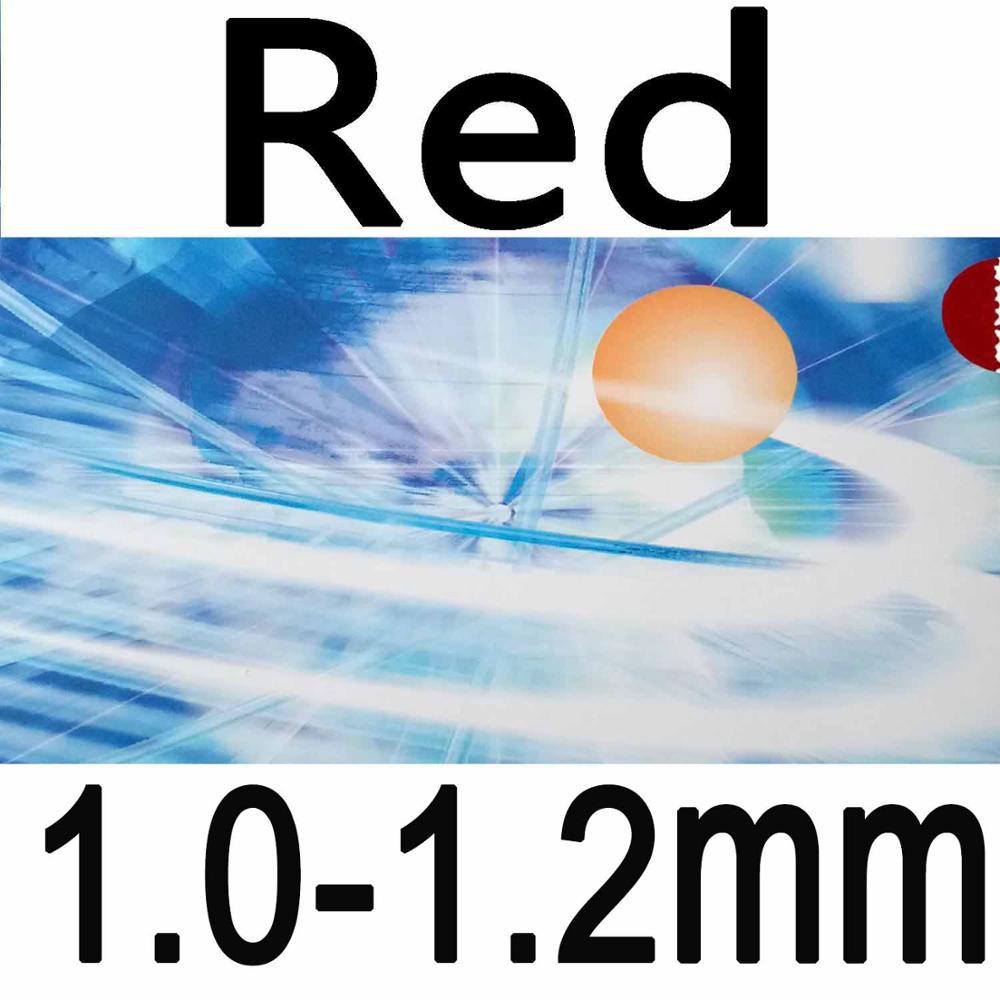 Dawei 388d-1 lange pips-out bordtennis pingpong gummi med svamp: Rød 1.0-1.2mm