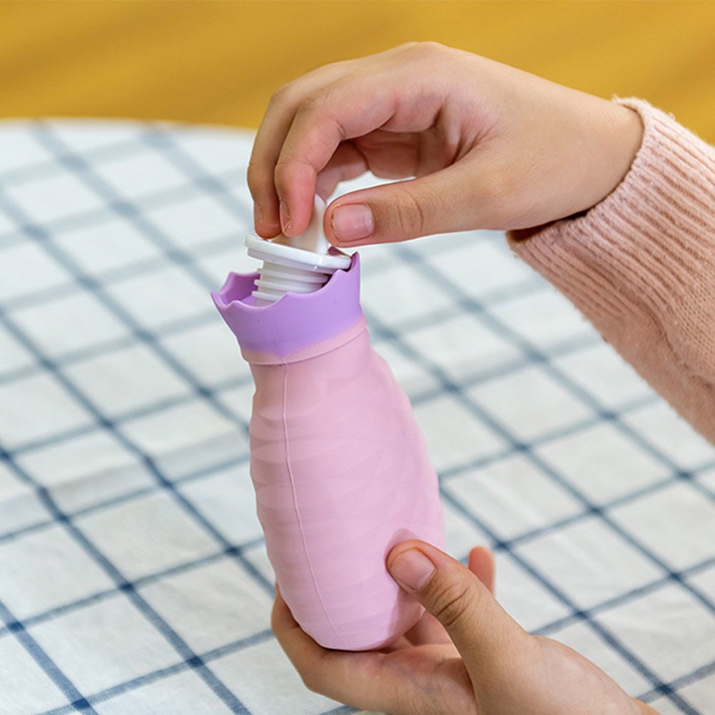 Pineapple Shape Silicone Water Bottle Hand Warmer Winter Warming Bag 200ml TI99