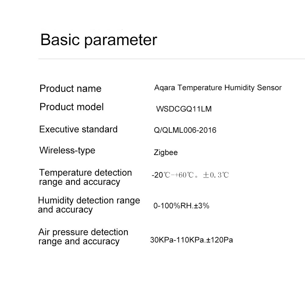 Aqara Temperature Humidity Sensor Real-time Temperature and Humidity Detection Smart Home Zigbee Wireless Control