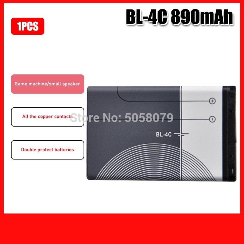 BL-4C BL4C Replacement Rechargeable Phone Battery For Nokia 7270/6100/2650/2652/5100/6101/6103/6125/6131/2228/6300
