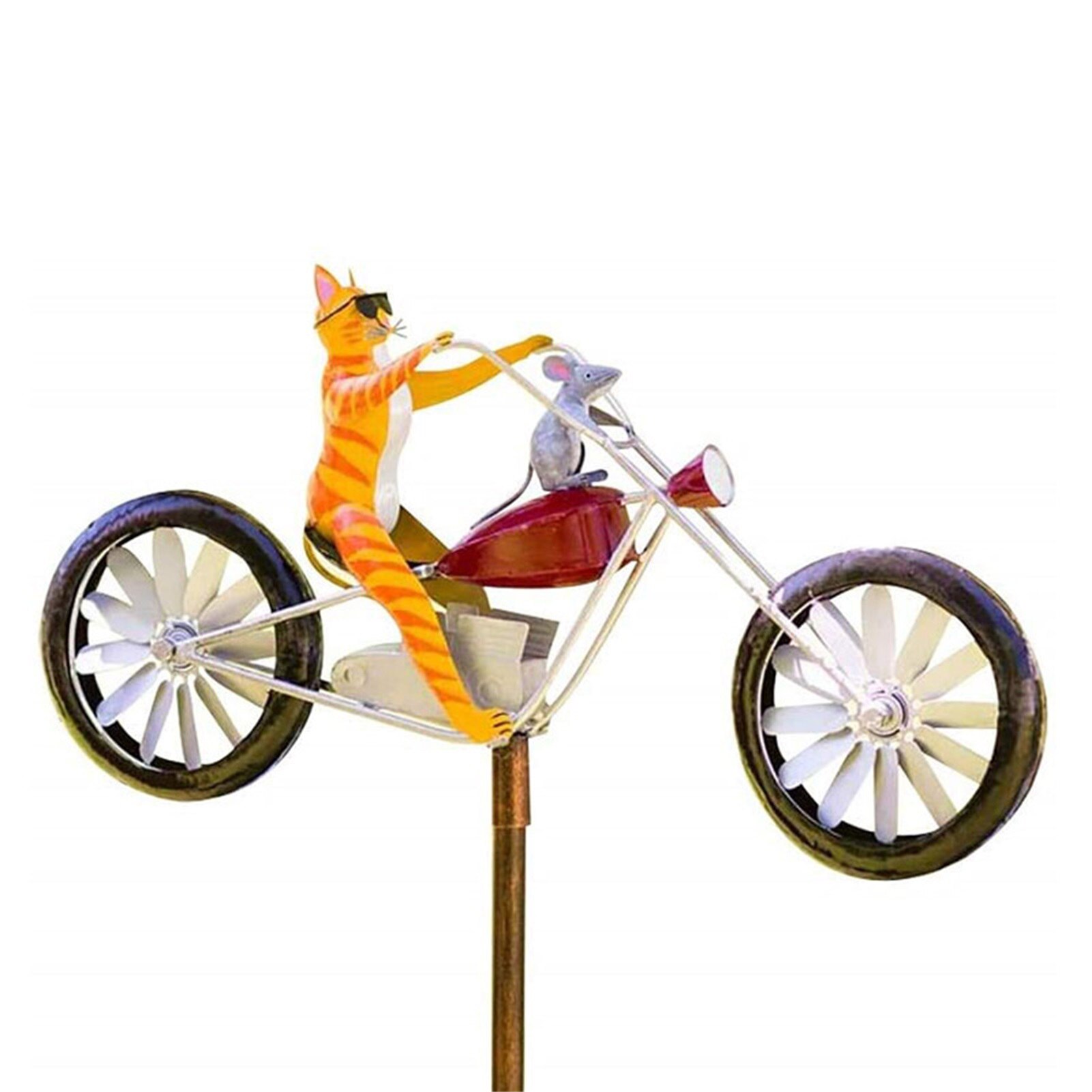 Metalen Wind Spinner Dier Bike Wind Spinner Tuin Decoratie Riding Bike Wind Spinner Tuin Decor Metalen Sculptuur: B