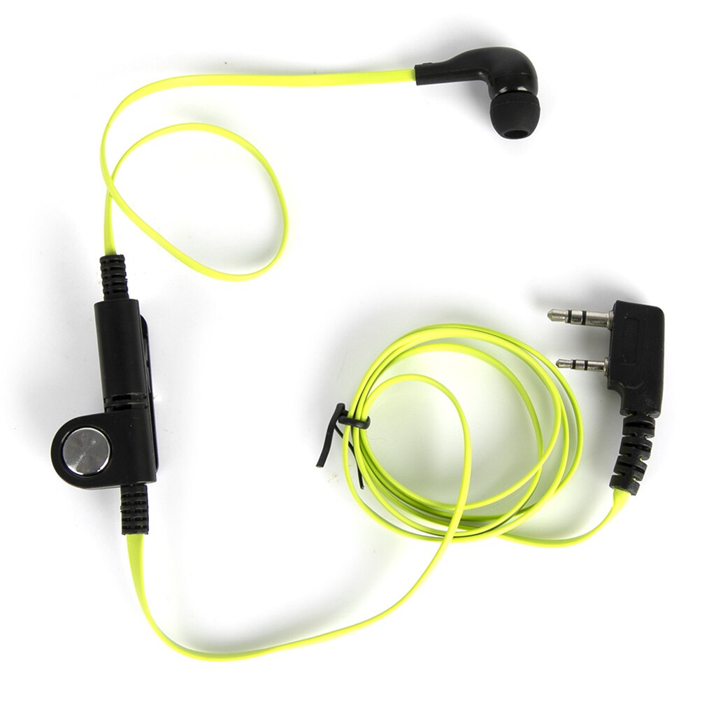 Moda verde estilo macarronete fone de ouvido k plug para kenwood baofeng bf888s uv5r uv82 wouxun tyt puxing etc walkie talkie