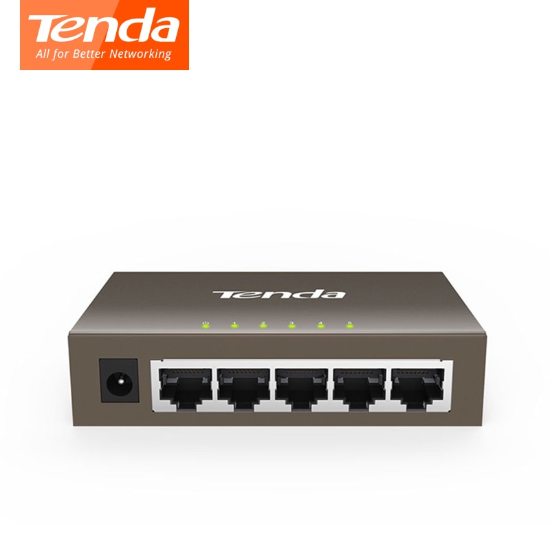 Tenda TEG1005D 5 Port 1000M Gigabit Ethernet Switch,10/100/1000Mpbs Ethernet Netwerk-switches, hub Lan, Full-Duplex, Auto Mdi/Mdix