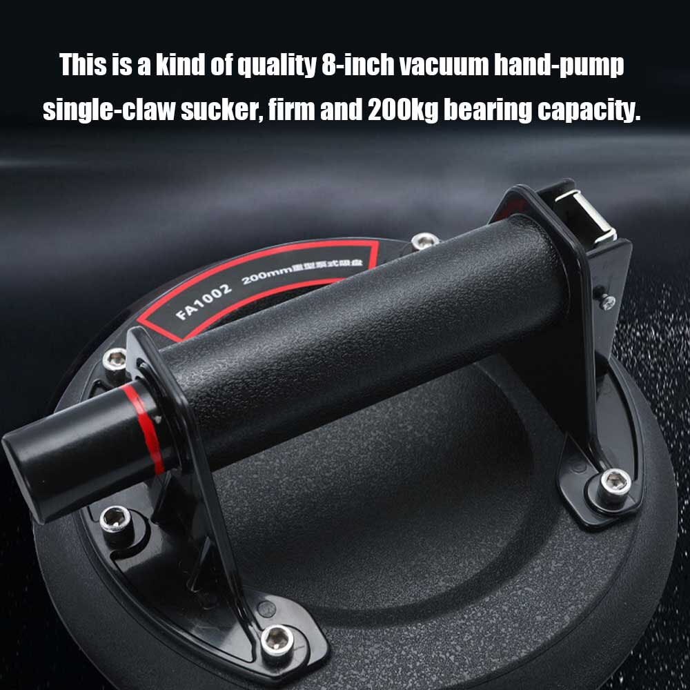 8Inch Vacuüm Zuignap Rubber Zuignap 200Kg Lager Capaciteit Zware Vacuüm Lifter Voor Graniet Glas Lifting met Doos