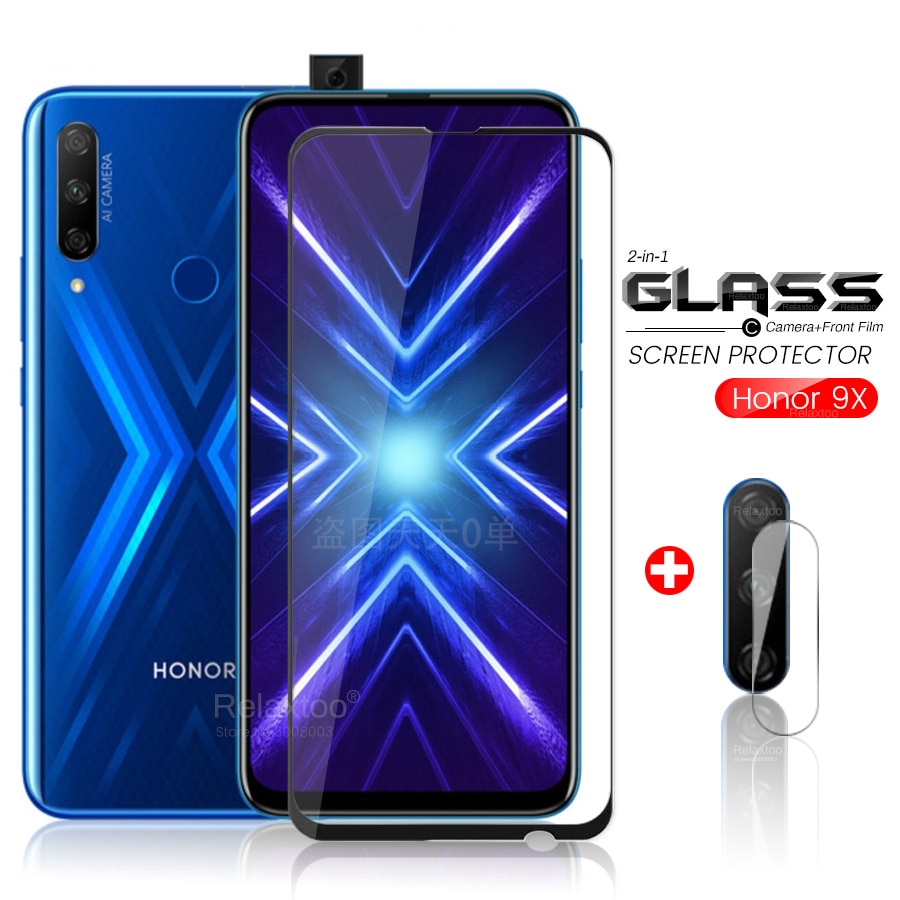 2in1 Honor 9x Glas Beschermende Glas Op Honor 9x Premium Honor 9x Global Edition Stk-lx1 6.59 ''Camera Lens Film op Honer 9 X X9