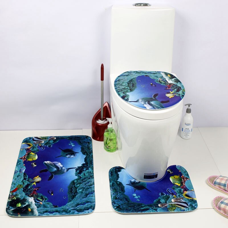 Husholdnings bad wc måtte toilet sæde betræk closestool måtte sæde kuffert boligindretning tilbehør badeværelse universal toilet låg måtter: -en