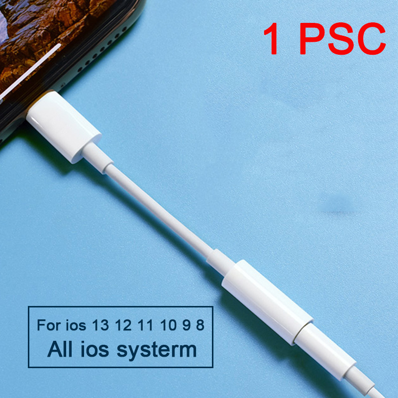 NNBILI 3.5mm per adattatore ios Jack AUX Cable per iPhone 13 14Pro Max adattatore maschio a femmina convertitore per cuffie Splitter Audio: BIANCO