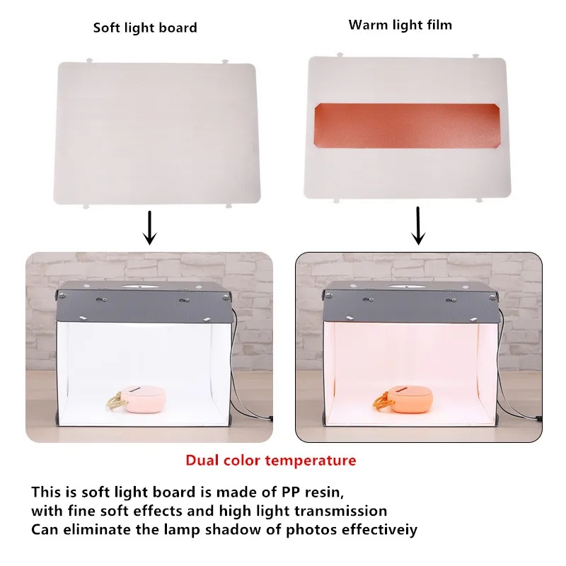 Neue SANOTO Mini Foto Studio Kasten Fotografie Hintergrund tragbare Softbox LED Licht Foto Kasten falten Foto Studio Sanft Kasten