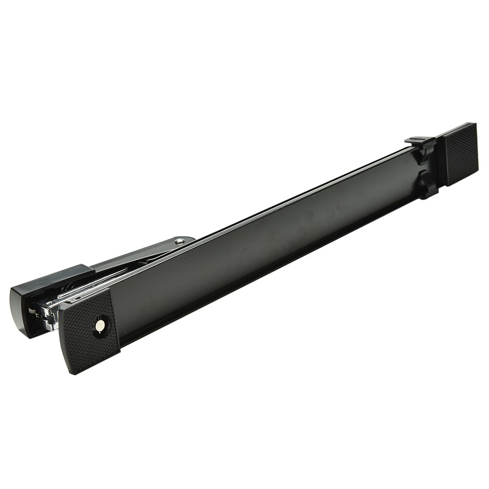 Zwarte reparatieboek nietmachine lange arm nietmachine bindmachine handmatige metalen nietmachine afmeting : 40 x 4 x 6cm
