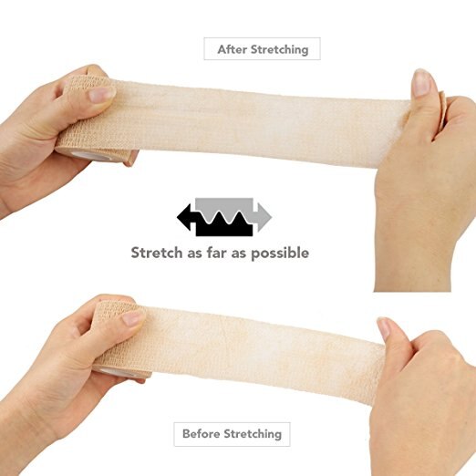 10cm x 4.5m elastoplast självhäftande sammanhängande bandage tejp starka sporttejper för handled, ankelförstuvningar och svullnad