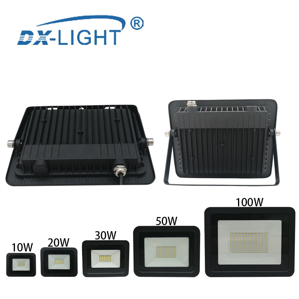 110V/220V Ultra-thin LED Flood Light 10W 20W 30W 50W 100W Led Floodlights Lamp IP68 Waterproof Led Exterior Outdoor Spotlight