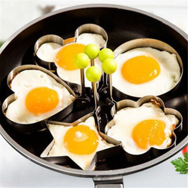 1 Pc oeuf Shaper à la coeur étoile en acier inoxydable oeuf moule cuisine Gadget outils de cuisson