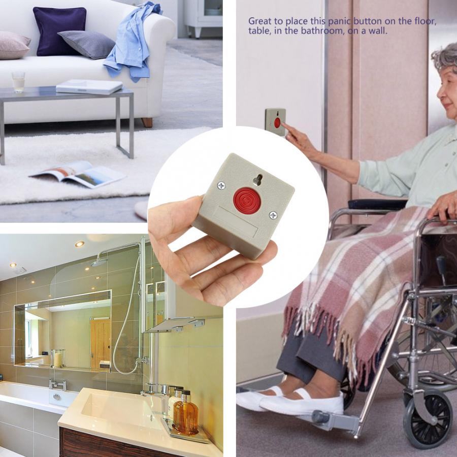 Mini Security Fire Emergency Alarm Panic Button DC 24V Wired Alarm for Family Office Outdoor