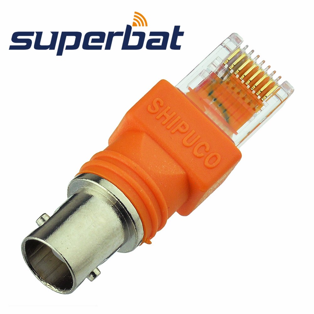 Conector coaxial do rf do adaptador rj45 do acoplador do tambor da tomada rj45 de superbat bnc