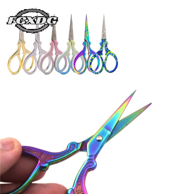 Stainless Steel Sewing Scissors Sharp Needlework Scissors DIY Sewing Tool Pink Zig Zag Fabric Scissors