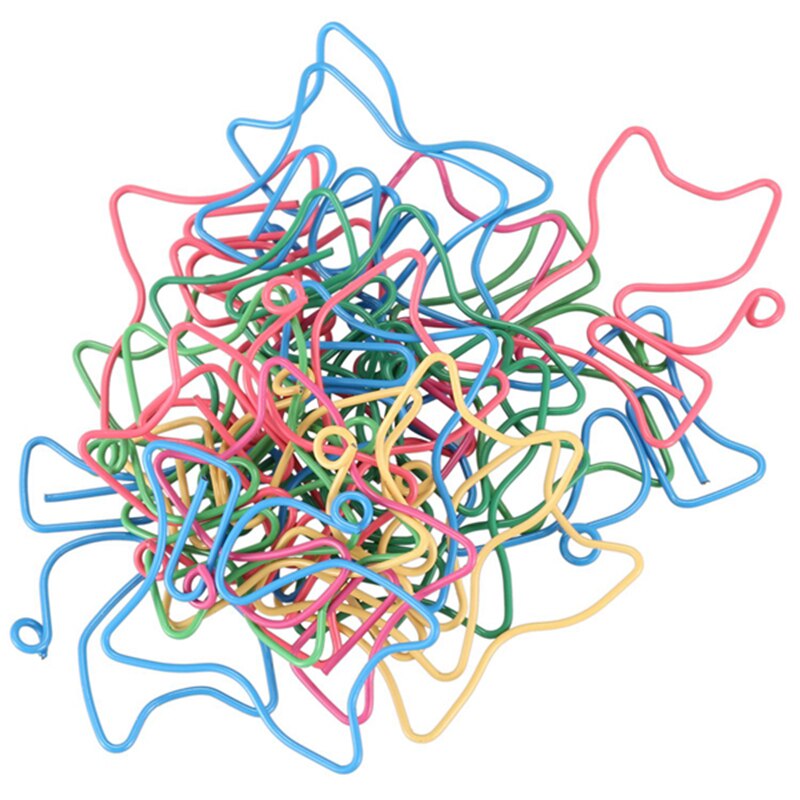 Metal Paper Clips 48 Pieces in PVC Box Cat & Horse