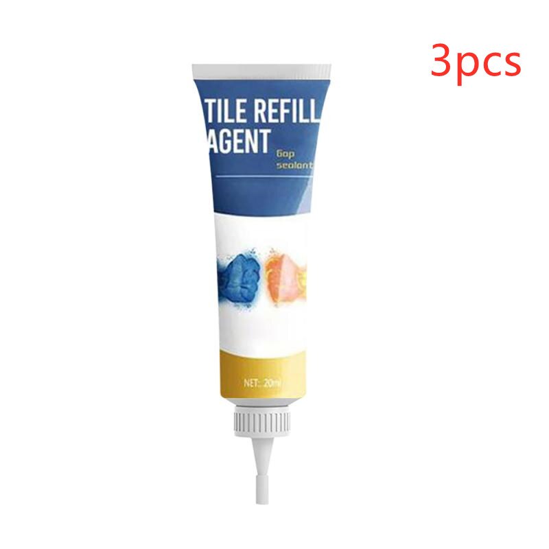 Tile Repair Paste Household Tile Gap Crack Mending Holes Fill Agent Floor Gap Filler Cream Easy To Solution Tile Filler Agent: 3pcs