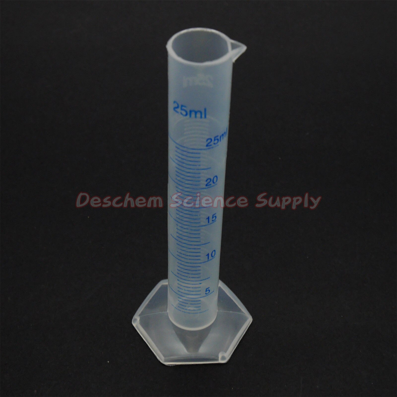 2PCS 25mL Polypropylene Measuring Cylinder,Blue Graduate,PP Plastic Labware