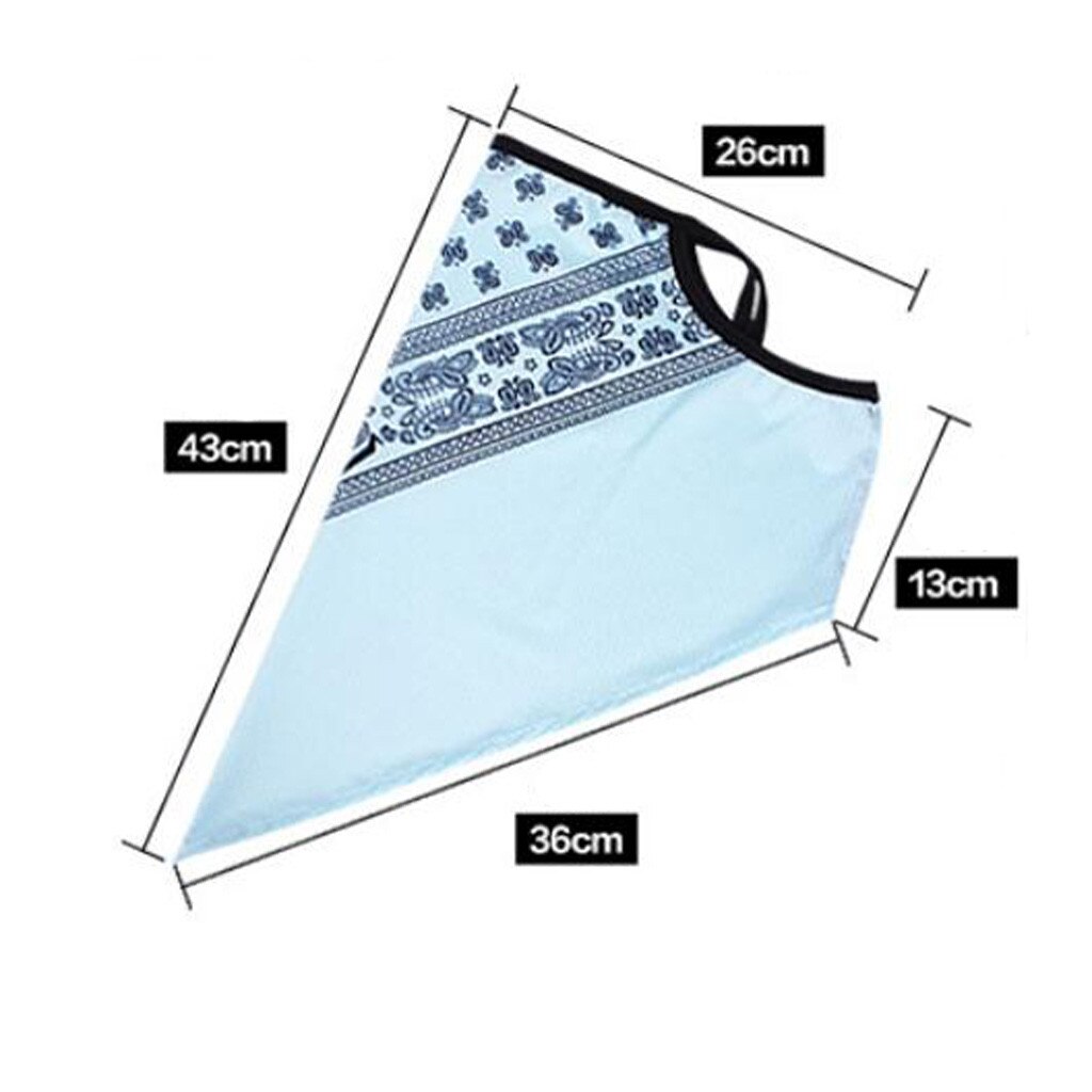 Tri-Angle Bandana Gezicht Shield Opknoping Oor Buis Sjaal Ice Zijde Nek Gaiter Cover Anti-Uv Glad Ademend Hoofdband Mannen masque
