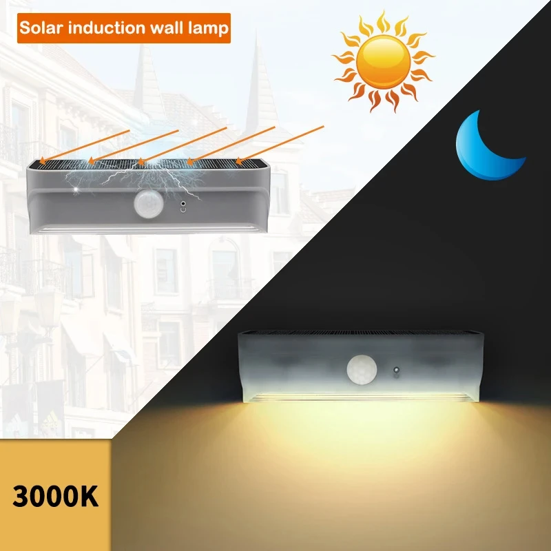 Sensor solcellelampe led udendørs vandtæt havelampe solcelledrevne væglamper trappehegn udendørs væglamper verandalampe 2w stk.: Rgb