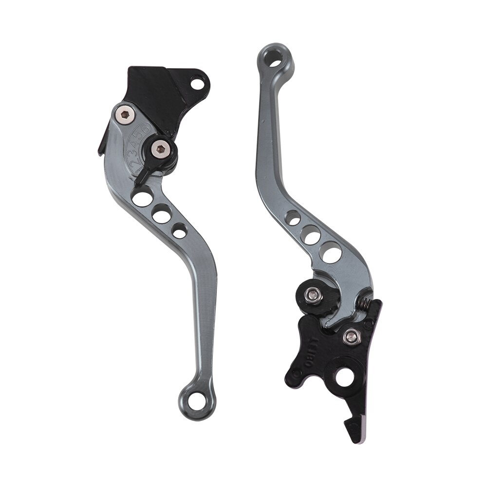 2 Stuks Legering Motorfiets Remhendel Kleurrijke Motorfiets Koppeling Remhendel Handvat Fit Voor Motor Modificatie: Grey