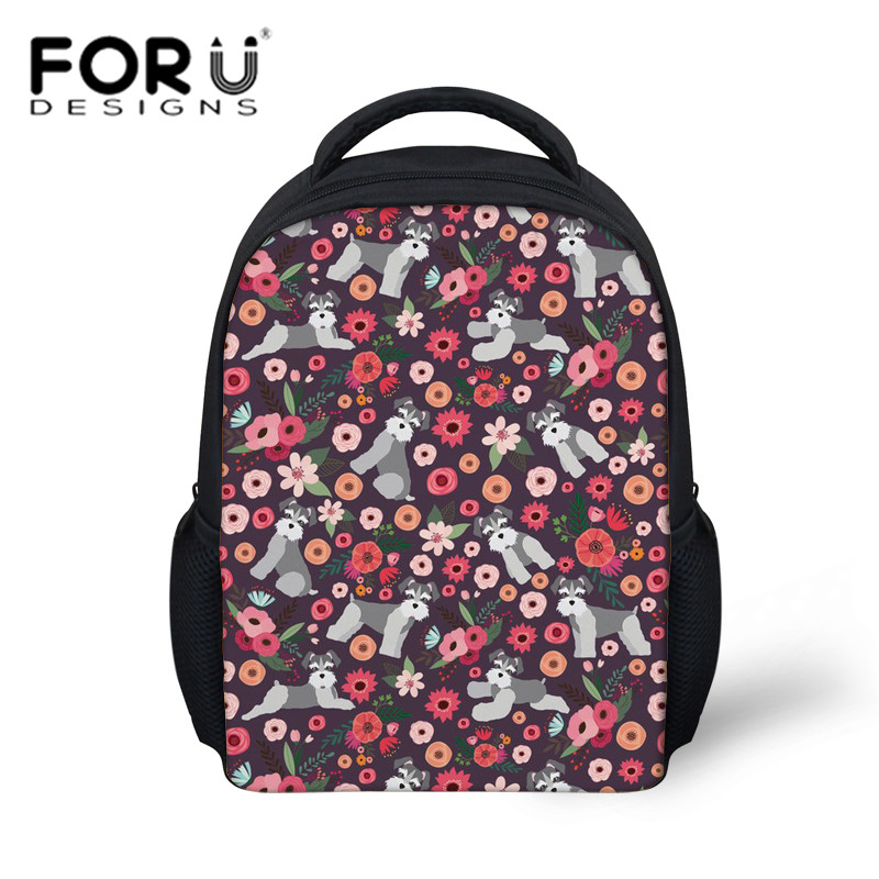 FORUDESIGNS Leuke Schnauzer Printing Kleuterschool Schooltassen Kinderen Kleine Schooltas Meisjes Kawaii Preppy Schoudertas voor Kinderen: YQ773F