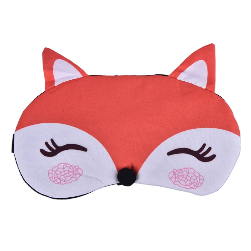 Baumwolle Fuchs Augenklappe Schlaf Augen Maske Eyeshade Travel Schlaf Maske Niedliche Auge Abdeckung Rest Auge Band Schlaf-beihilfen Kinder Auge augenbinden: Brown