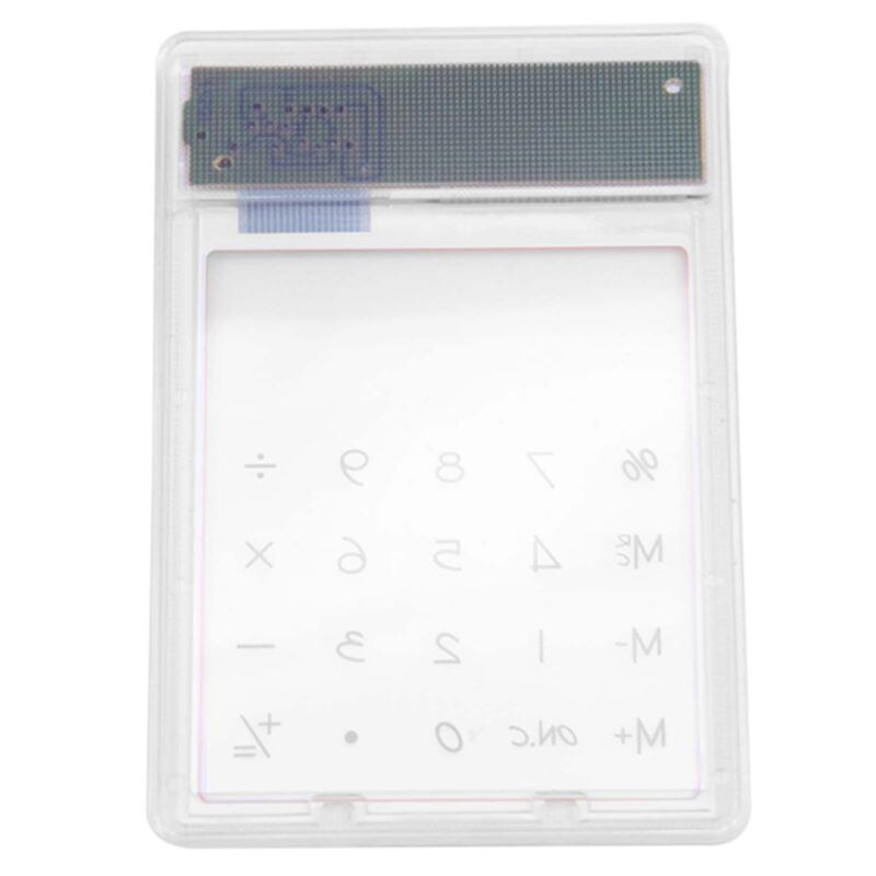 Transparent Calculator Clear Scientific Calculator Solar Energy Led Calculator Stationery Orange
