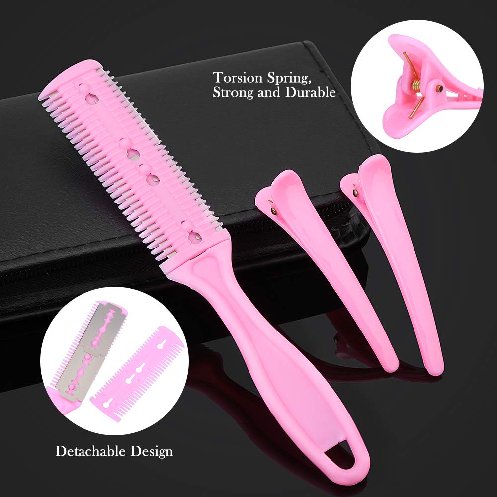 YBLNTEK 9 PCS Hairdressing Scissors Hair Scissors Kit Hair Cutting Scissors Tail Comb Hair Cape Hair Cutter Comb