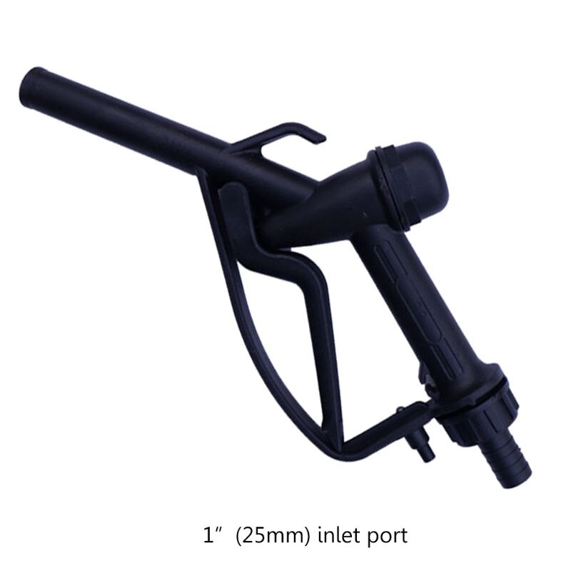 Plastic Manual Heavy Duty Fuel Nozzle with Hook 25mm / 20mm 1" 3/4" Straight Spout -Diesel & Gasoline Nozzle, Max Flow 45L/m: 9FF100877-25