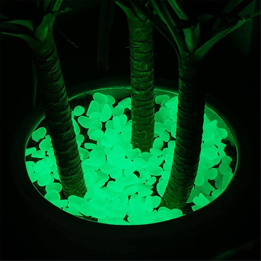 100Pcs Decorative Stones Glow in The Dark Rocks, Decorations for Walkways, Gardens, Driveways or Houseplants Glow Rocks