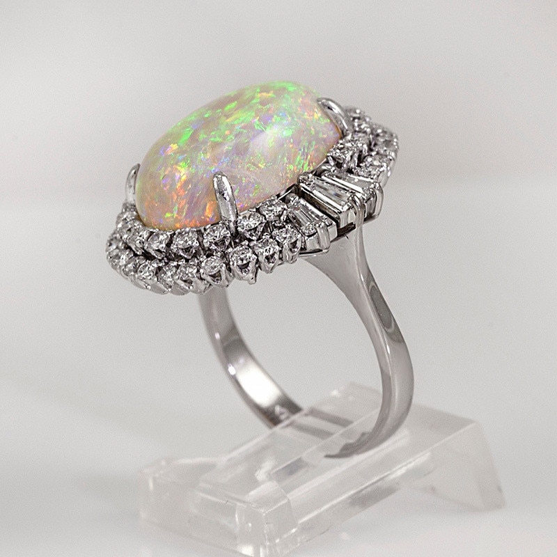 Modyle sølvfarve romantisk cz store resin ringe til kvinder bands ring