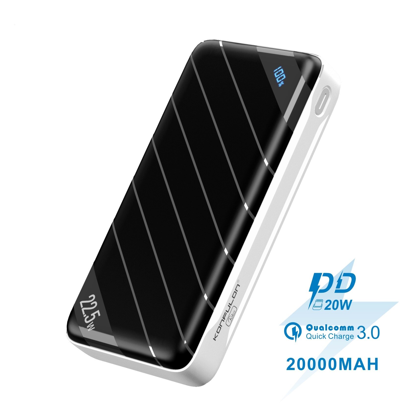 20000mah Energie Bank VOOC 22,5 W schnell aufladen QC 3,0 Bank Energie20W PD Typ C Tragbare Ladegerät Schneller ForXiaomi huawei Oppo: 22.5W QC Modell W