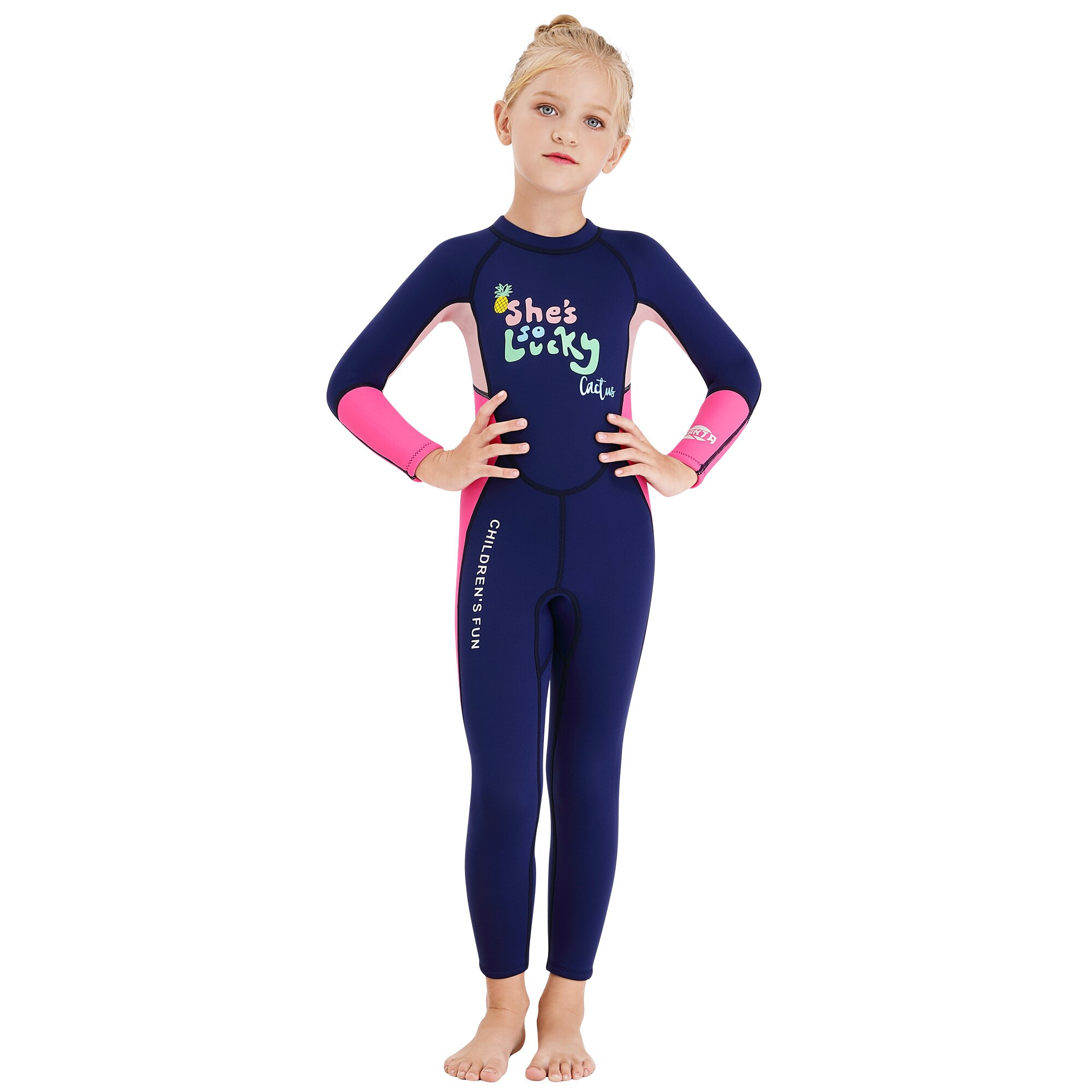 Kids Scuba Wetsuit For Girls Children 2.5mm Neoprene Diving Suit Swimsuit Kids Surfing Jellyfish Swimwear Wet Suits