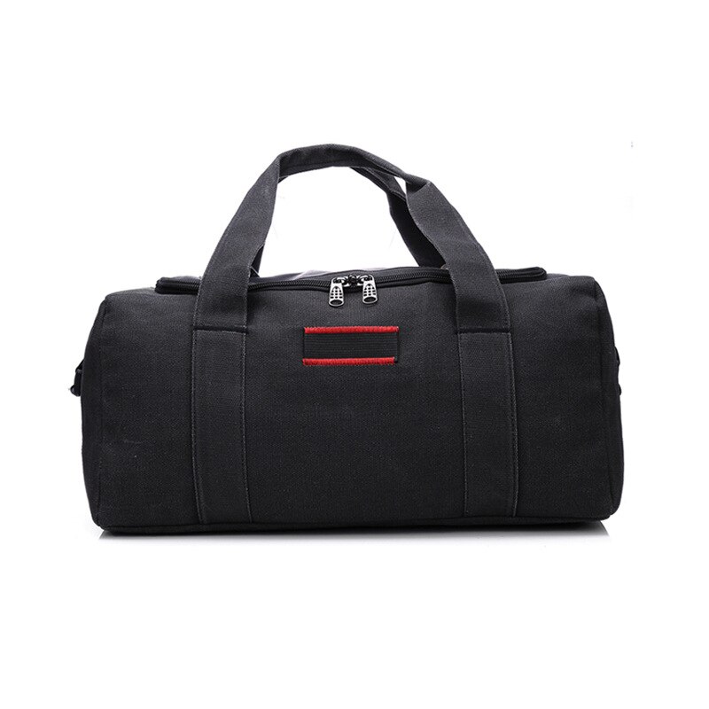 Große vintage-reisetasche aus canvas mit großem fassungsvermögen, tragbar, einfarbig, ideal für outdoor-aktivitäten, sport, zum aufhängen, verstellbar.