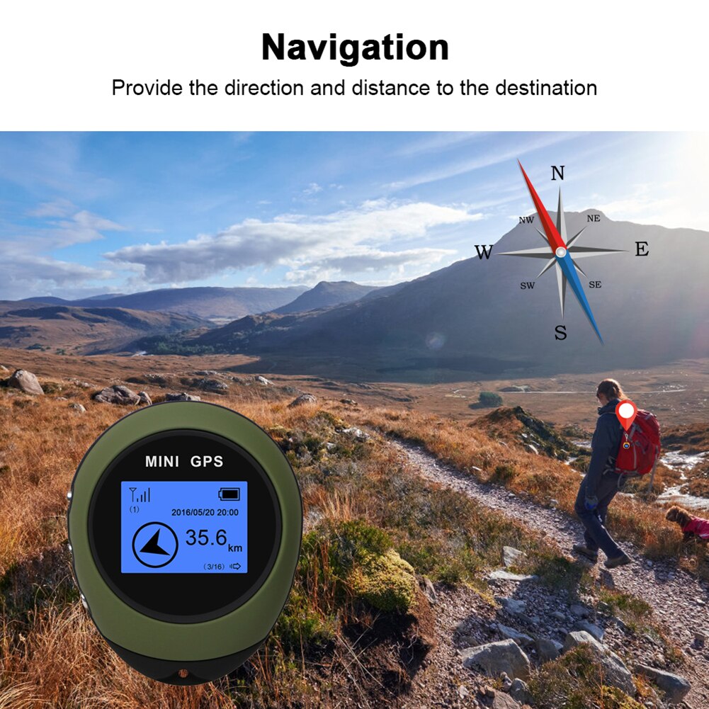 Reizen Usb Oplaadbare Mini Gps Navigatie Locator Outdoor Wandelen Elektronische Kompas Gps Ontvanger Anti-verloren Handheld Finder