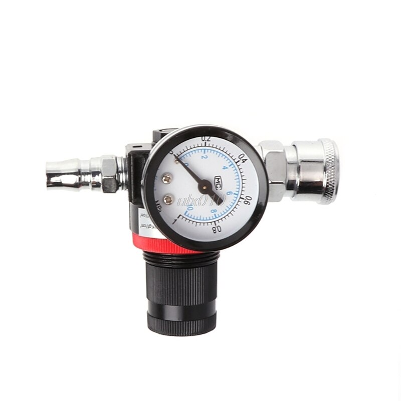 1/4" HVLP Spray Gun Air Regulator w/Pressure Gauge Diaphragm Control Auto Paint G03 Whosale