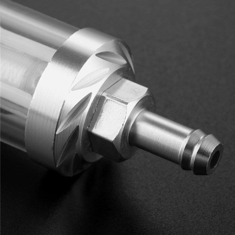 Aleación de aluminio cristal motocicleta combustible gasolina filtro de aceite Moto accesorios para Atv Dirt Pit bicicleta Motocross plata