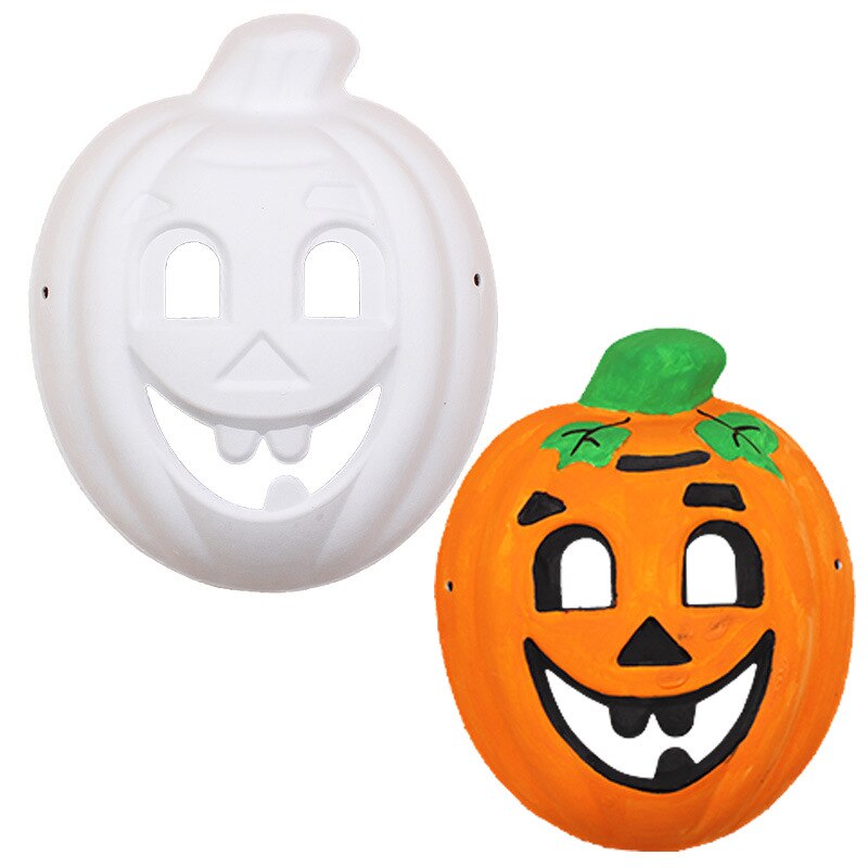 5 stk/parti 17 x 22cm masse gresskar maske maling uferdig halloween maske barnehage gjør det selv håndlaget materiale barn kunst og håndverk oem