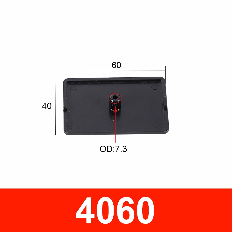 10PCS Black Nylon Aluminum Profile End Cap Cover Plate for /2040/3030/4040/4080/4545/5050/6060/100100 EU Aluminum Extrusion: 4060
