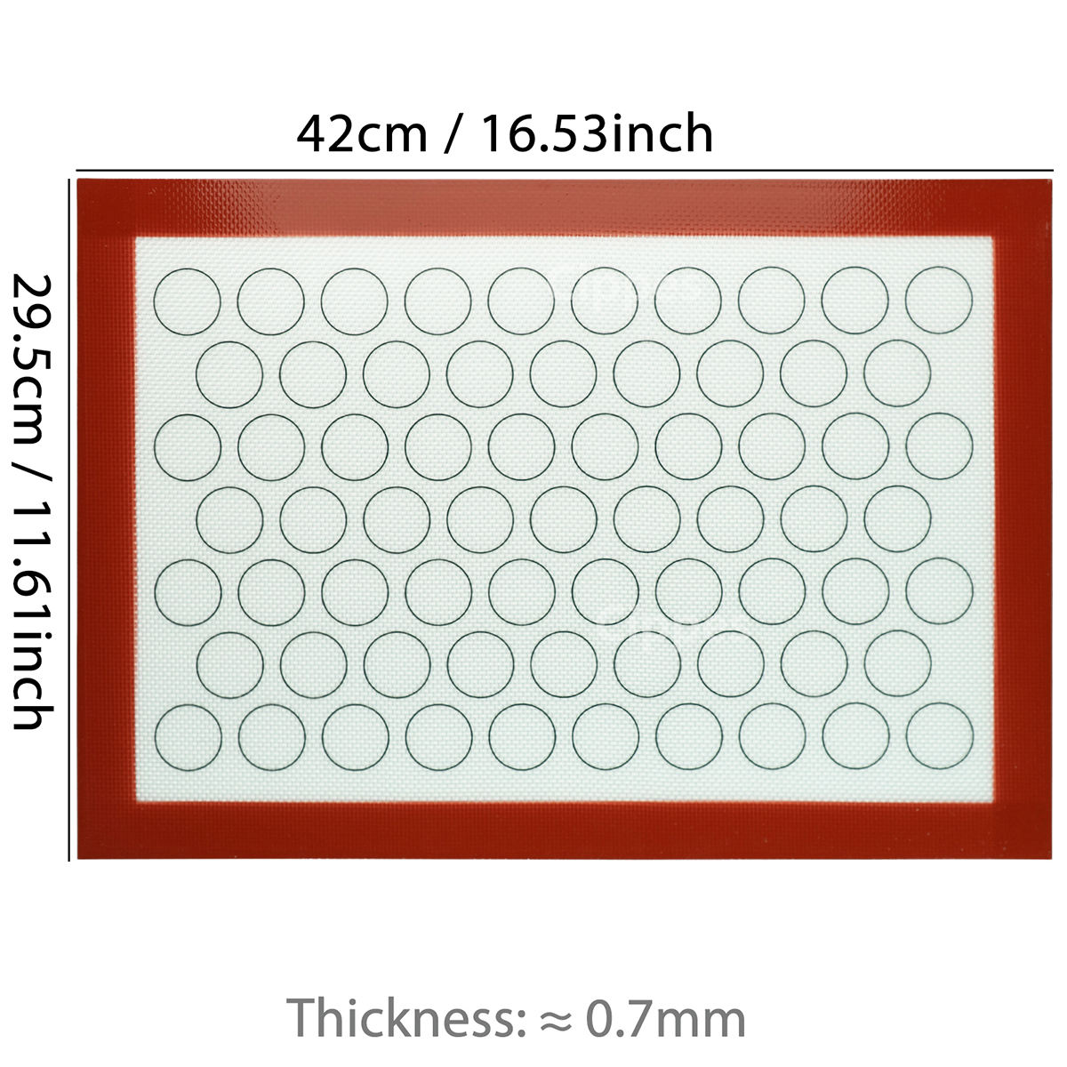 Silicone Baking Mat for Oven, Reusable Non Stick Heat Resistant Bakeware Sheets Liner, Baking Tools for Cookie Macaron Pastry: grey