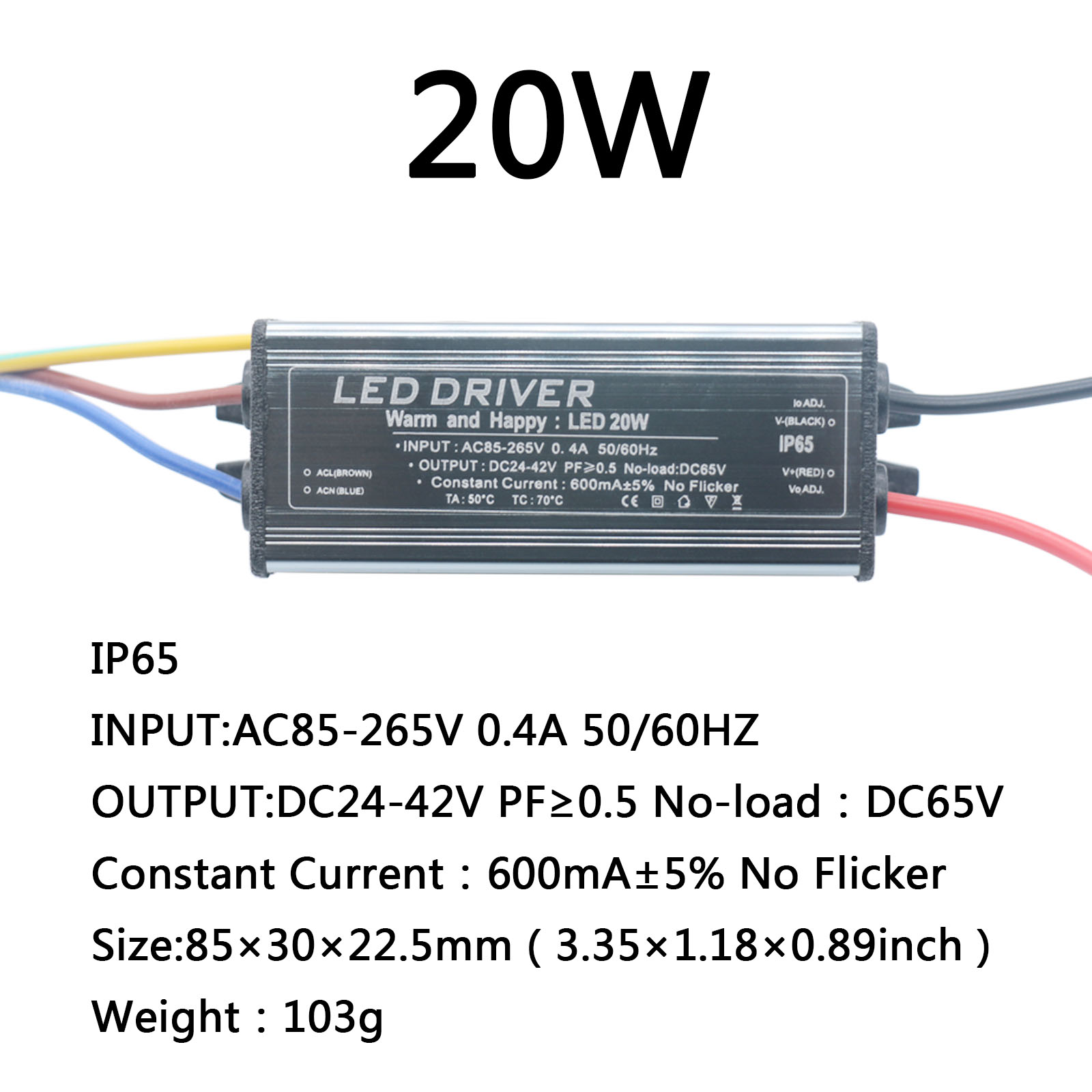 LED Driver 5W 10W 20W 30W 40W 50W 1500mA Power LED Driver light Transformer IP65 Waterproof Adapter for Supply Floodlight DIY: Blue
