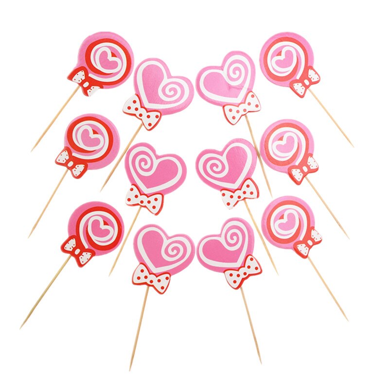 2pcs/lot Air Balloon Birthday Wedding Cake Topper Flags For Birthday Wedding Party Cake Baking Decor